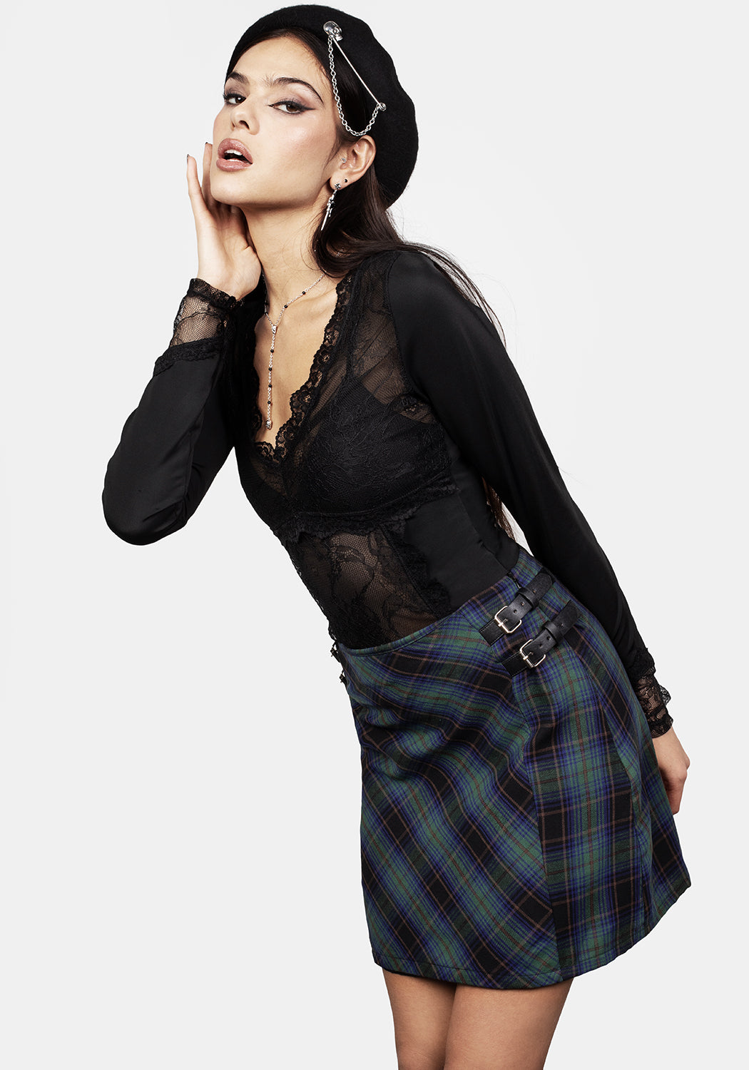 Rebel A-line Mini Skirt