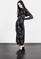 Zodiac Short Sleeve Midi Dress