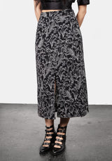 Siofra Mock Wrap Floral Print Skirt