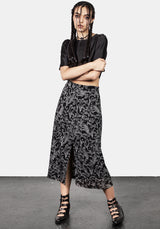 Siofra Mock Wrap Floral Print Skirt