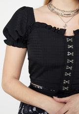 Mortem Ruffle Crop Top