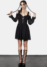 Triquetra Zip Chiffon Mini Dress