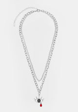 BLEEDING EYE CZ CHAIN CHOKER