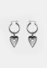 OUIJA PLANCHETTE HOOP EARRINGS